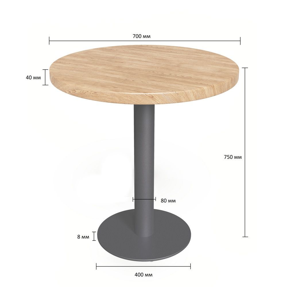 Стіл Loft круглий BASE&trade; 01-123 фото